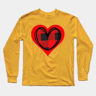 Checked Love Long Sleeve T-Shirt